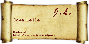 Jova Lelle névjegykártya